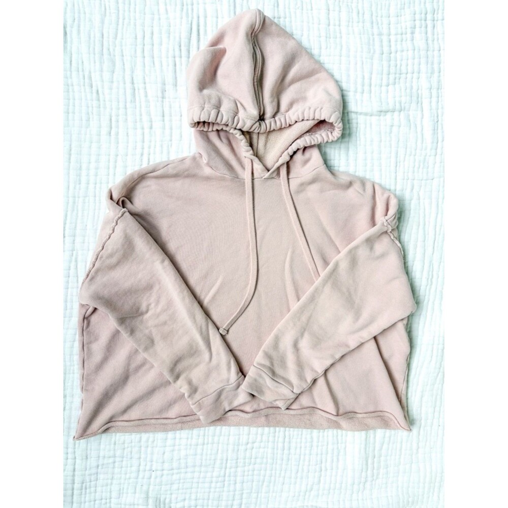 Eileen Fisher Organic Cotton Hoodie Blush Pink Pullover XS Casual
